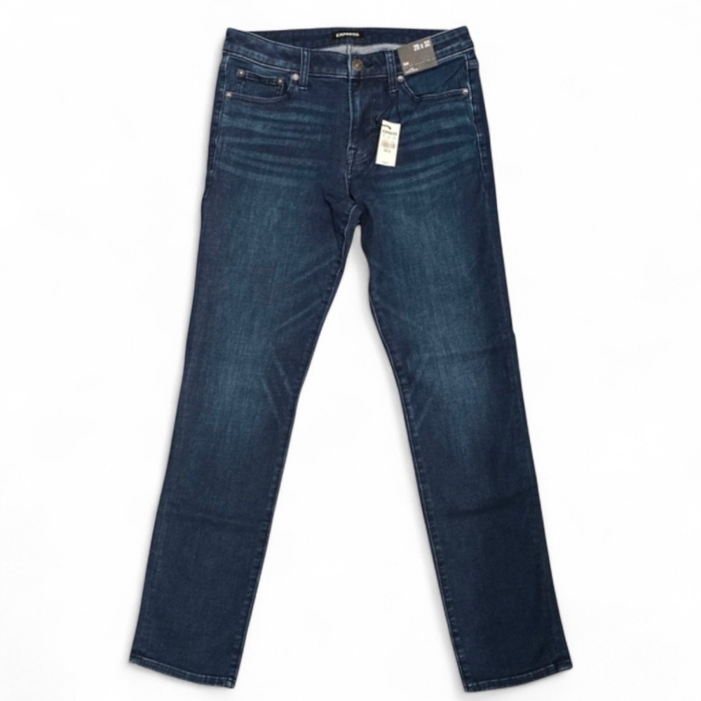 Express Straight Dark Wash 4-Way Hyper Stretch Jeans Mens Size 29/32‎